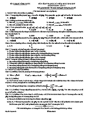 Đề kiểm tra học kì I năm học 2016-2017 môn Toán lớp 11
